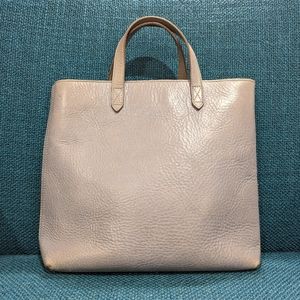 Blue/gray/lavender Madewell transport tote with zipper